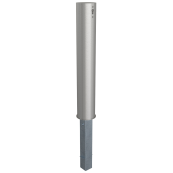 Stainless steel post |  154 mm | removable, with Euro profile cylinder lock andthree keys, self-engaging lockwith hot-dip galvanized ground socket part-no. 470.10 | height above ground approx. 900 mm